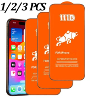 111D Tempered Glass For iPhone 15 Pro Max Screen Protector Film iPhone 15 14 13 Pro Max Pelicula iPhone15 12 11 mica iPhone 15