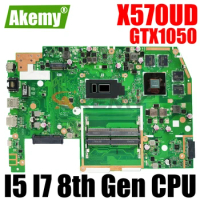 X570UD Notebook Mainboard For ASUS TUF YX570U YX570UD X570U FX570U FX570UD Laptop Motherboard I5 I7 8th Gen CPU GTX1050