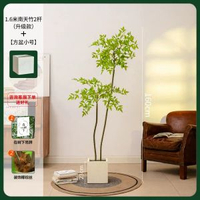 模擬植物南天竹落地盆栽仿生綠植室內客廳裝飾花擺件大型盆景假樹