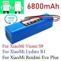Original 6500mAh Li-ion Battery For Lydsto R1,Roidmi Eve Plus ,Proscenic M7 MAX, M7 Pro,M8 Pro,U6, Lenovo LR1 Vacuum Cleaner