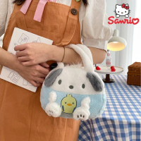 MINISO Sanrio Plush Cute Handbag Women's Cute Doll Plush Bag Cartoon Hello kitty Bag anime lawaii bag Girls birthday Gift