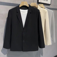 Áo Blazer Nam Thường Ngày Mùa Xuân Slim Fit Blazer Đơn Phong Cách Hàn Quốc Thanh Lịch Áo Blazer Nhỏ 