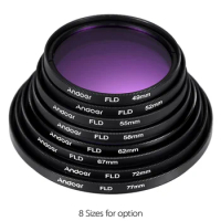 Andoer 67mm Lens Filter Kit UV+CPL+FLD+ND(ND2 ND4 ND8) with Carry Pouch / Lens Cap / Lens Cap Holder / Tulip &amp; Rubber Lens Hoods