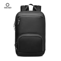 OZUKO Men Backpack Multifunction 15.6 inch Laptop Backpacks Waterproof Large Capacity Oxford Backpack College Travel School Bags