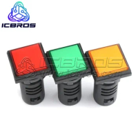 High Quality AD16-22F LED Square Signal IndIcator Light 220V 12v 24V 380v 22MM