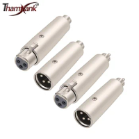 4pc XLR 3 Pin Male Plugs &amp; Female Jacks To RCA Female Mono Mic AMP Audio Cable Adapte Connector