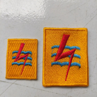 LOGO PLN BORDIR Patch Bordir Kuning dengan Desain Listrik Merah dan Biru untuk Pakaian kerja dan rom