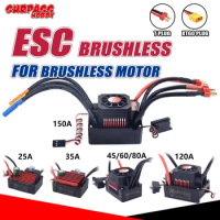 Surpass Hobby Waterproof 150A Brushless Esc Speed Controller T/xt60 Plug 120A 80A 60A 35A 45A for 1/8 1/10 1/12 Rc Racing Car