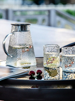 北歐冷水壺玻璃耐高溫家用茶壺套裝大容量涼水壺水杯加厚白開水壺