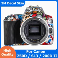 For Canon 250D 200DII SL3 Decal Skin Vinyl Wrap Film Camera Body Protective Sticker For Canon EOS 200D II EOS250D Rebel RebelSL3