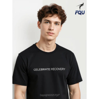 Kaos Pria FQU Celebrate Recovery AA Narkotika, Sublimasi, Model Longgar, Hadiah Ayah, Lengan Pendek 