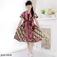 EVERCLOTH Eva New Y Kids Dress Batik Anak Perempuan Baju Batik Anak Cewek SIZE 4