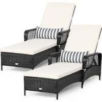 Outdoor Chaise Lounge Chair, 2 Pieces Chaises Lounge Chairs, Outdoor Chaise Lounge Chair