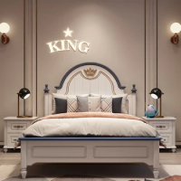 Luxury Modern Childrens Bed Elegant Pretty Comferter Loft Bed Headboards Villa Camas De Dormitorio Queen Bedroom Furniture Set