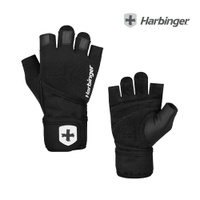 【總代理公司貨】Harbinger Pro Wristwrap Gloves 2.0 重訓/健身用專業護腕手套-黑