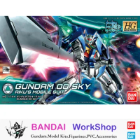 Bandai Original 1/144 HGBD Gundam OO Sky Action Figure Assembly Model Kit Collectible Gifts