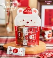 紅色小熊自立袋 / 新年自立袋 / 餅乾 牛軋糖包裝袋 / 自立夾鏈袋 / 糖果自立袋 / 烘培用品