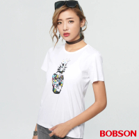 【BOBSON】女款印圖涼感上衣(28096-80)