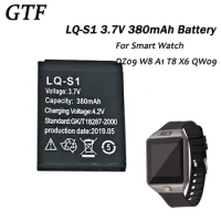 15pc QW09 DZ09 W8 T8 SmartWatch Batteries LQ-S1 3.7V 380mah Rechargeable Battery Replacement for Smart Watch X6 V8 A1 LQ-S1 Cell