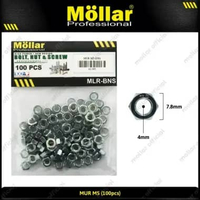 MOLLAR 93-065 Mur M5 Hex Nut Besi Hexagonal Baut JP M 5 - 100 pcs