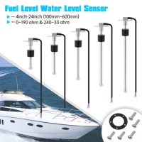 0-190 ohm 240-33ohm Water Level Gauge Meter 125mm 150mm 200mm 250mm 600mm Fuel Level Sensor Fuel gauge for marine boat car Truck