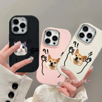 Ốp Điện Thoại, Thiết Kế Hình Chú Chó Nằm Thệ Mạ Mắt Camera Kim Loại, Tương Thích Với iPhone 11, 13, 