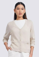 et cetera Long Sleeve Loose Cardigan BEIGE