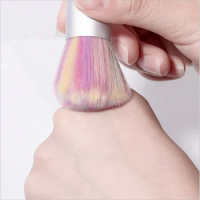 1 pcs Glitter Brush Soft Colorful Makeup Nail Care Dust Brush Clean Gel Powder Remove Manicure Tools