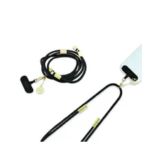 Universal Lanyard Crossbody Cable USB-C to USB-C GUESS 4G Charm Black