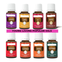 Young Livings YL POPULAR ESSENTIAL OILS LAVENDER LEMON THIEVES CEDARWOOD RC ORANGE PEPPERMINT LEMONG