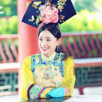 Delicate Embroidery Qing Dynasty Princess Drama Costume Stage Performance Hanfu for Newest TV Play Above the Clouds