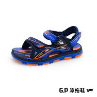G.P 兒童休閒兩用涼拖鞋(G2302B-20)藍橘(SIZE:31-35)GP 涼鞋 童鞋 玩水 阿亮 卜學亮