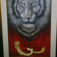 lukisan macan putih kujang