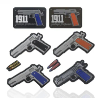 3d Pvc Patch 1911 Mini Weapon Edition Bullet Armband Military Accessories Morale Badge Backpack Jacket Clothing Iron on Patch