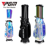 PGM Telescopic Waterproof Golf Travel Bag with Universal Four Wheels Design and Rain Cover Can Hold 13-14 Clubs Golf Bags Women