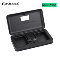 PALO NP-FZ100 NPFZ100 NP FZ100 Battery Charger Case Storage Box for Sony A6700, BC-QZ1, Sony a9, a7R III, a7 III, A6600 Camera