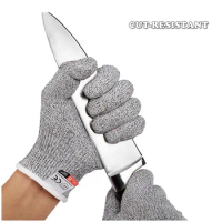 New Cut Resistant Gloves Work Safety Reusable HPPE EN388 Anti-Cut Gloves Garden Kitchen Butcher Hands Protection