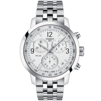【TISSOT 天梭 官方授權】PRC 200 計時腕錶 男錶 手錶 手錶 畢業禮物 職場新鮮人 禮物(T1144171103700)