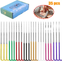 KAOBUY 35PCS 4 Types Needle Felting Kit Felting Needles Wool Felt Pocked Needles Set Colourful Felting Needle Tools