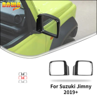 BAWA Car Rearview Mirror Decoration Cover Rear View Mirror Protect Frame Stickers Accessories For Suzuki Jimny 2019-2022