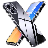 1.5mm Thick Clear Silicone Soft Case For Xiaomi Redmi 12 4G 12C 10 2022 10 Prime 10C Transparent Back Cover