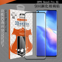 【VXTRA】OPPO Reno5 Pro 5G 3D滿版疏水疏油9H鋼化頂級玻璃膜-黑