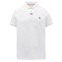 MONCLER 男款 品牌LOGO 短袖POLO衫-白色(M號、L號、XL號)