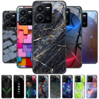 For Vivo Y35 2022 Y36 Y03 4G Case Cover Tempered Glass Case Hard Coque Bumper For Vivo V25 V25E Y17S Y27S X80 Lite Protect Case