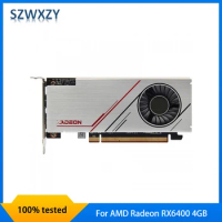 Original For AMD Radeon RX6400 4GB Graphics Card RX 6400 4GB 64bit GDDR6 100% Tested Fast Ship