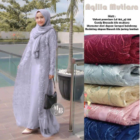 CHASBUNA - [READY STOCK PROMO] Premium Material Brukat Model Terbaru 2021 Gamis Aqilla Mutiara Kebay