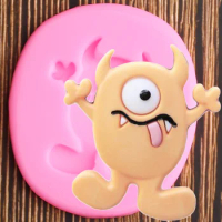 Halloween Silicone Molds 3D Cartoon Monster Chocolate Candy Clay Mold Cookie Baking Cupcake Topper Fondant Cake Decorating Tools