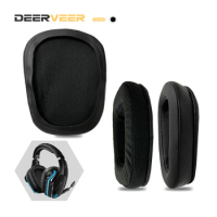 DEERVEER Replacement Earpad For Logitech G633 G933 Headphones Memory Foam Ear Cushions Black Earmuffs
