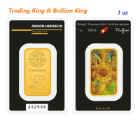 1 ounce (31.103 grams) Argor-Heraeus Gold bar (Kinebar, Classic) | Purity 999.9 | Brand New | LBMA