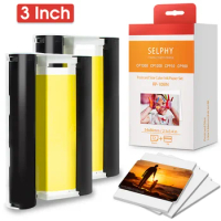 3 Inch KP108IN Canon Selphy CP1300 Paper Cassette Ink for Selphy CP1500 CP1200 CP910 CP900 Photo Paper Printer use for C Tray